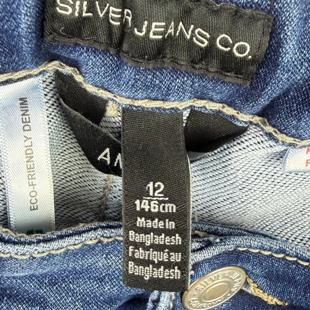 Silver Jeans Co. Denim Skinny Jeans Kids Size 12 Blue Casual Stretch Style 